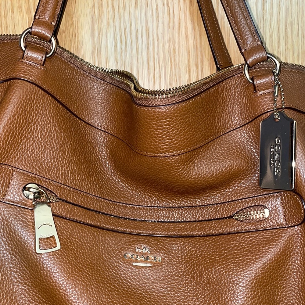 Coach purse tan